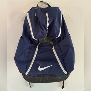 Nike Hoops Elite Quad-zip Max Air 2.0 Backpack Navy Dark Blue w/ White Accents